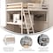 Flash Furniture White Full Loft Bed Frame with Desk and Ladder MH-LBD5-WH-F-GG - alternate 5